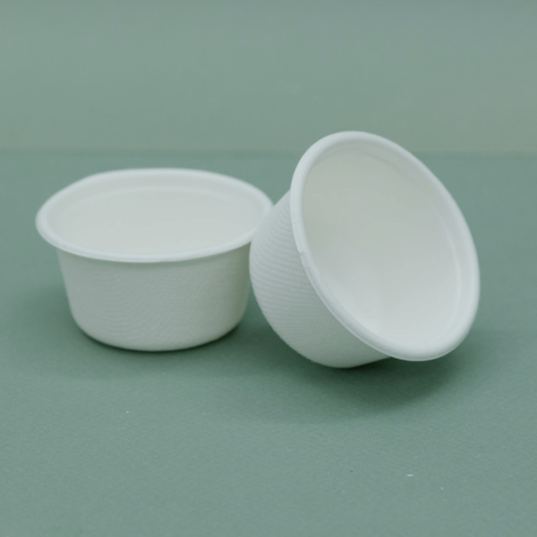 Одноразовий соусник з цукрової тростини 60 мл 64×34 мм 150 шт, біорозкладний соусник